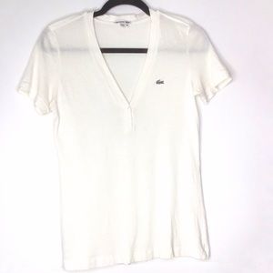 White Lacoste 🐊 Tee